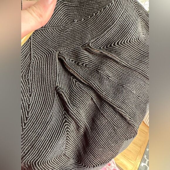 Vintage 1940s Genuine Corde Black Handbag with Brass Clasp Frame Bag Clutch - Picture 13 of 14